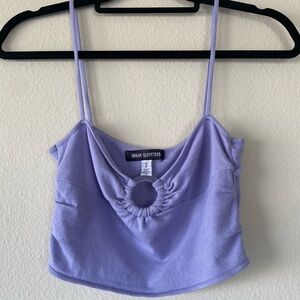 Urban Outfitters lilac o-ring crop top size small